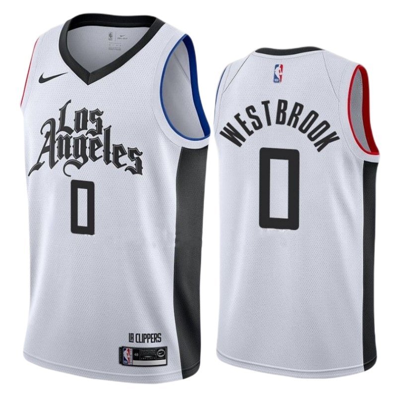 Men & Youth #0 Russell Westbrook LA Clippers 2022-23 City Edition White Jersey