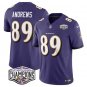 Men's Baltimore Ravens #89 Mark Andrews Purple F.U.S.E. 2024 AFC North Division Jersey