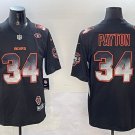 Mens Bears #34 Walter Payton 51 Patch Smoke Football Jersey Black