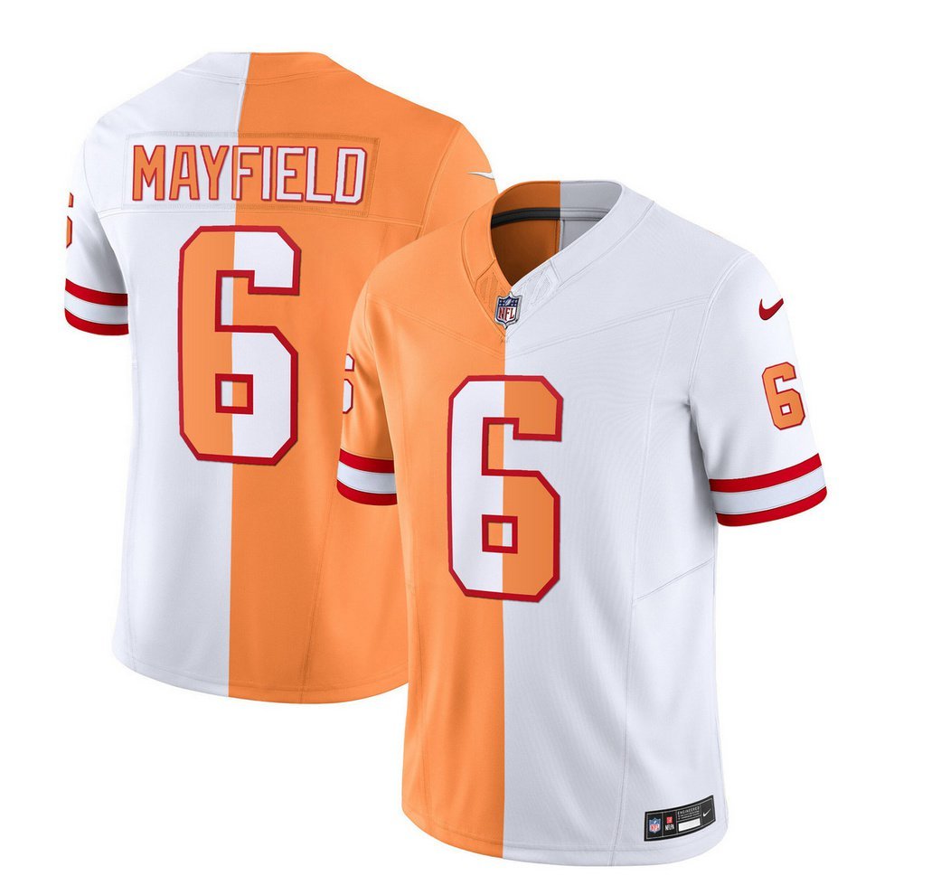 Men's Buccaneers Baker Mayfield 2023 F.U.S.E. Split Throwback Limited Jersey