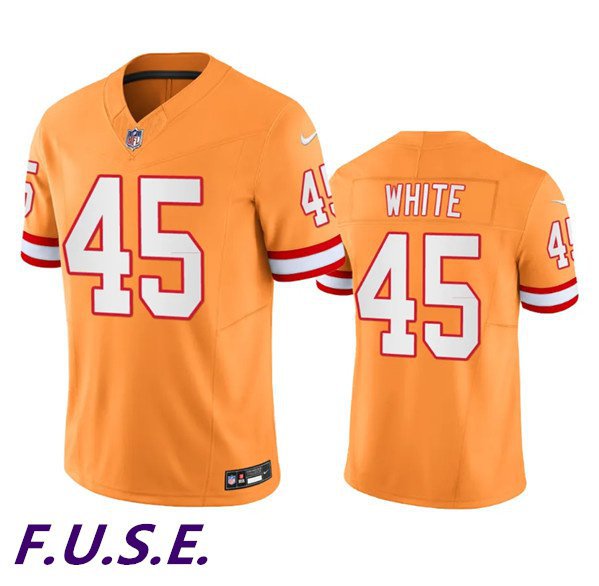 Men's Buccaneers Devin White Orange 2023 F.U.S.E. Vapor Limited Jersey