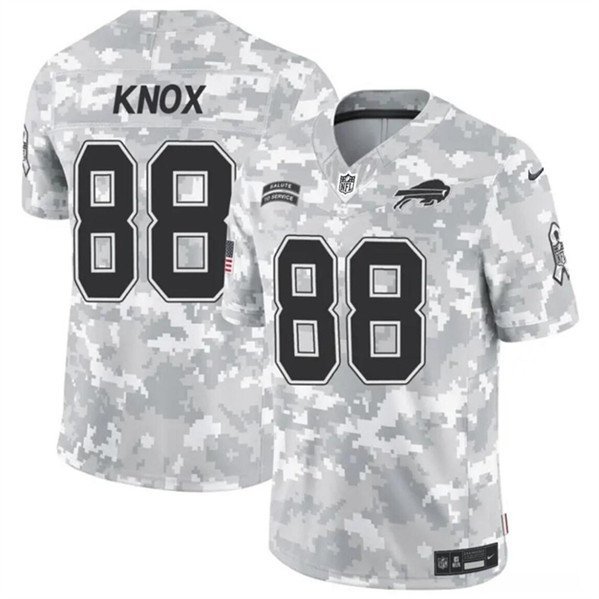 Men's Buffalo Bills #88 Dawson Knox 2024 F.U.S.E. Arctic Camo Salute to Service Limited Jersey