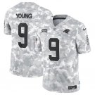 Men's Carolina Panthers #9 Bryce Young Arctic Camo 2024 F.U.S.E. Salute to Service Jersey