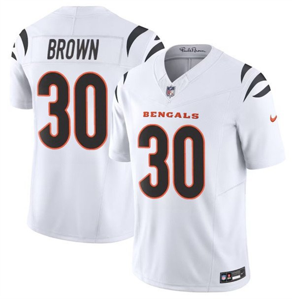Men's Cincinnati Bengals #30 Chase Brown White 2024 F.U.S.E. Vapor Untouchable Jersey