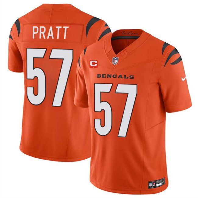 Men's Cincinnati Bengals Germaine Pratt Orange 2024 F.U.S.E With 1-star C Patch Jersey