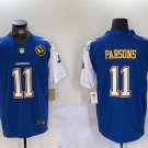 Men's Cowboys #11 Micah Parsons 2024 F.U.S.E. Navy Gold With Texas & John Madden Jersey