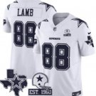 Men's Dallas Cowboys #88 CeeDee Lamb 2024 White F.U.S.E. With Established In Jersey