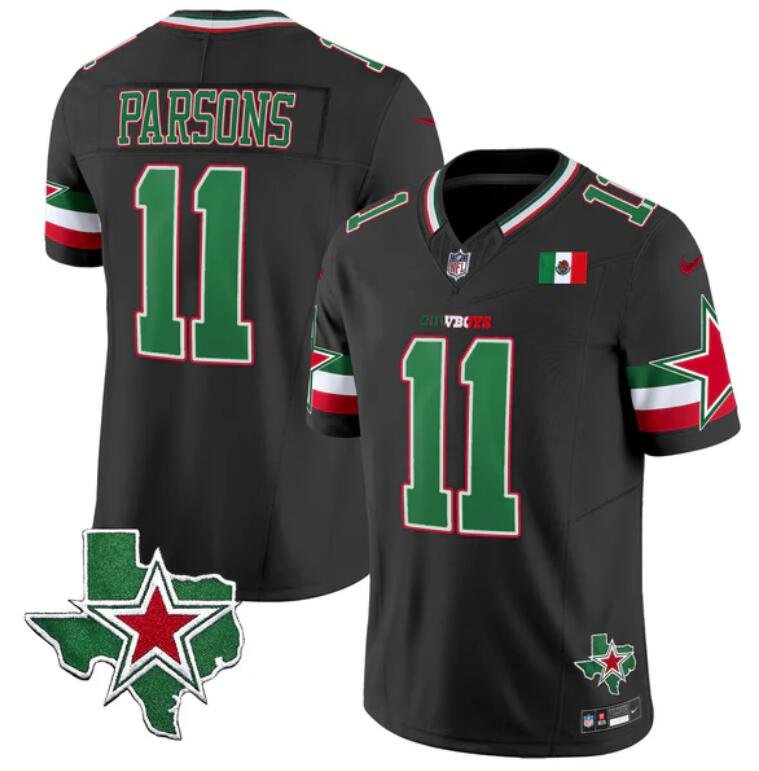 Men's Dallas Cowboys Micah Parsons Black 2024 F.U.S.E. Mexico Vapor Untouchable Jersey