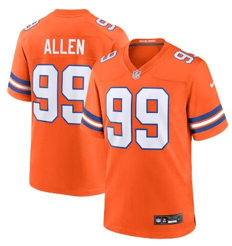 Mens Denver Broncos Zach Allen Mile High Collection 1977 Throwback F.U.S.E. Limited Jersey