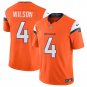 Men's Denver Broncos Zach Wilson Orange 2024 F.U.S.E. Vapor Limited Jersey