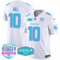 Men's Dolphins Tyreek Hill White F.U.S.E. 50th Perfect Season Patch Jersey