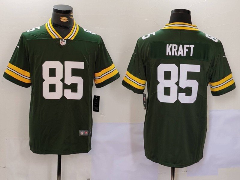 Men's Green Bay Packers Tucker Kraft Green Vapor Untouchable Football Stitched Jersey