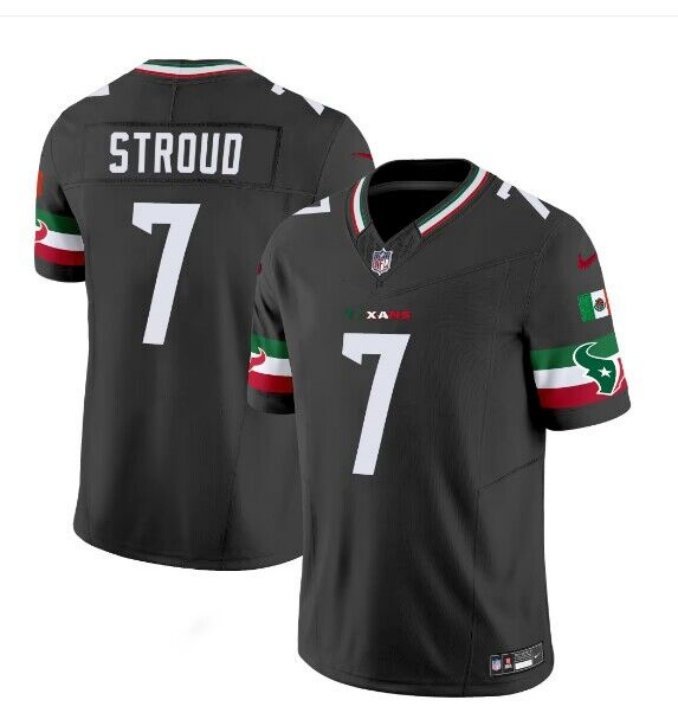 Men's Houston Texans C.J. Stroud Black Mexico F.U.S.E. Vapor Limited Football Stitched Jersey