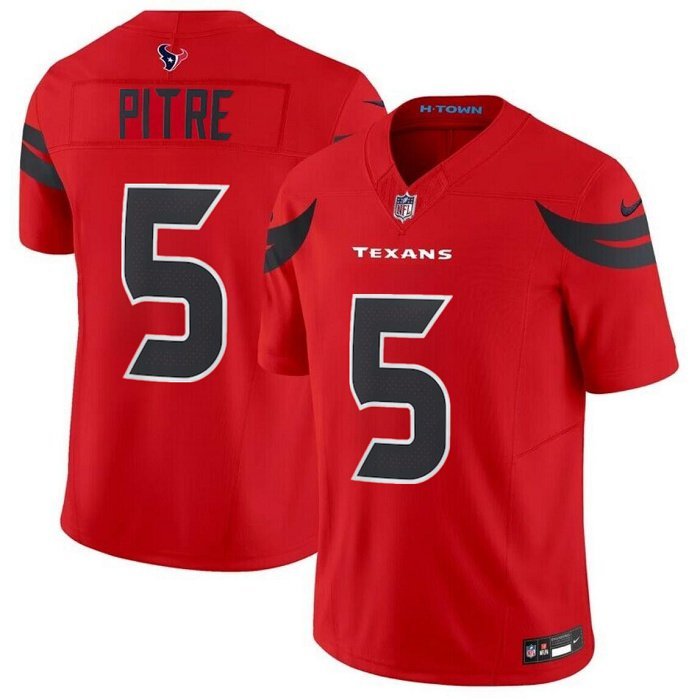 Men's Houston Texans Jalen Pitre Red 2024 F.U.S.E Vapor Football Jersey