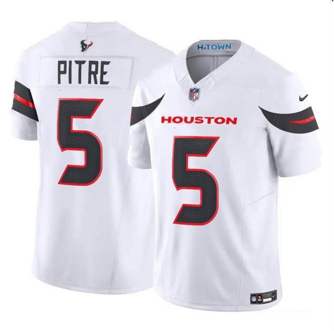 Men's Houston Texans Jalen Pitre White 2024 F.U.S.E Vapor Football Jersey
