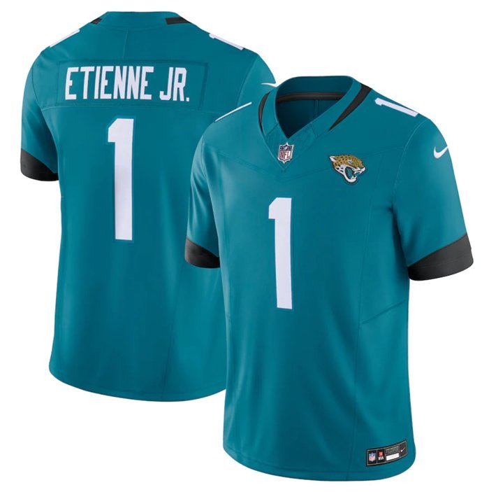 Men's Jacksonville Jaguars Travis Etienne Jr. Vapor 2023 F.U.S.E. Limited Jersey Teal