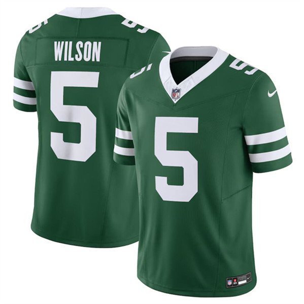 Men's Jets Garrett Wilson Green 2023 F.U.S.E. Vapor Stitched Football Jersey