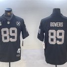 Men's Las Vegas Raiders #89 Brock Bowers Black 2024 F.U.S.E With Nevada Silver Stat Jersey