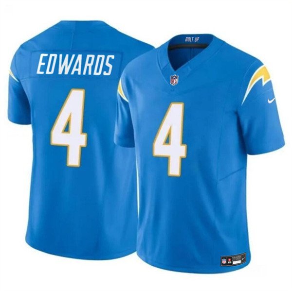 Men's Los Angeles Chargers Gus Edwards Light Blue 2024 F.U.S.E. Vapor Football Jersey