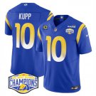 Men's Los Angeles Rams #10 Cooper Kupp Blue 2024 NFC West Champions With 4-Star C Jersey
