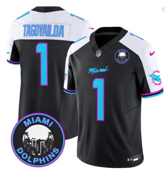 Men's Miami Dolphins Tua Tagovailoa Black F.U.S.E. 'Miami Vice' Vapor Limited Football Jersey