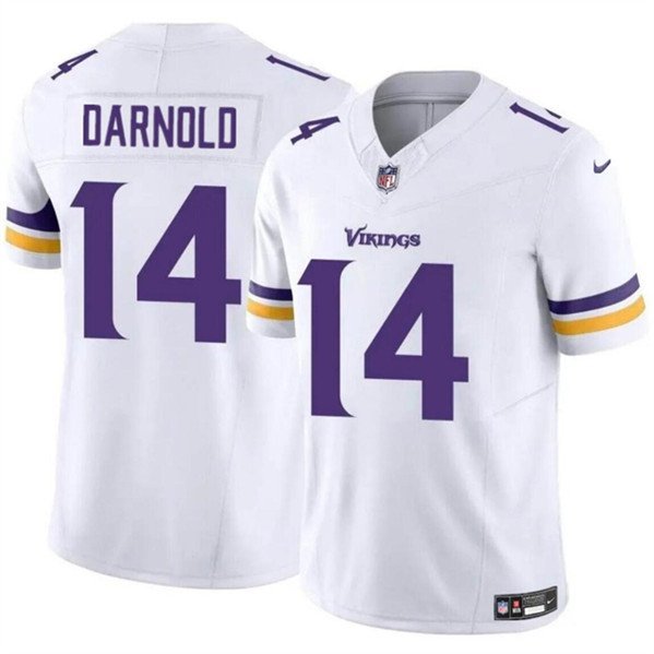 Men's Minnesota Vikings #14 Sam Darnold White 2024 F.U.S.E. Vapor Untouchable Jersey