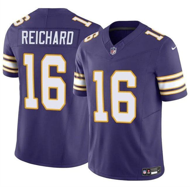 Men's Minnesota Vikings #16 Will Reichard Purple 2023 F.U.S.E. Throwback Vapor Jersey