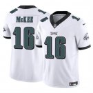 Men's Philadelphia Eagles #16 Tanner McKee White 2024 F.U.S.E. Vapor Untouchable Jersey