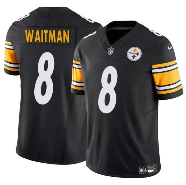 Men's Pittsburgh Steelers #8 Corliss Waitman Black 2024 F.U.S.E. Alternate Jersey