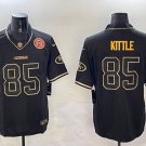 Men's San Francisco 49ers #85 George Kittle Retro Limited Football Jersey Black Gold