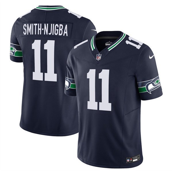 Men's Seahawks Jaxon Smith-Njigba 2023 F.U.S.E. Navy Football Jersey