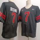 Mens Utah Utes #7 Cameron Rising Under Armour Black Football Game Jersey