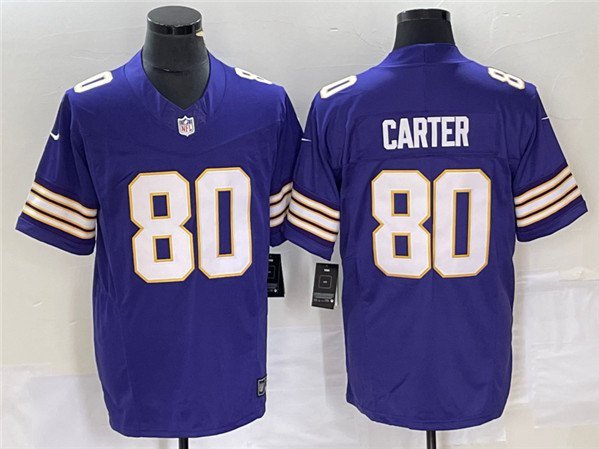 Men's Vikings Cris Carter Purple 2023 F.U.S.E Vapor Untouchable Football Jersey