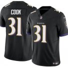 Men's Youth Baltimore Ravens Dalvin Cook Black 2024 F.U.S.E. Vapor Limited Jersey