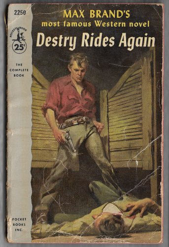 Destry Rides Again by Max Brand 1954 Michael Aviano cover Western Novel