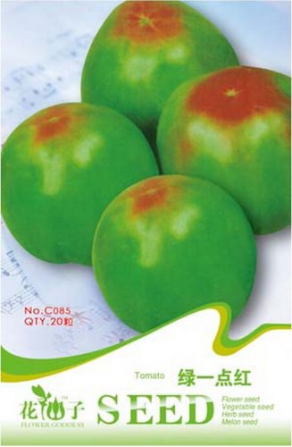 Rare Middle Green Tomato with Red Top Organic Original 20 Great Tasty Juicy Vegetables Seeds
