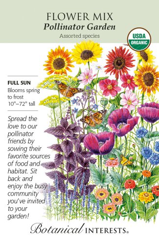 Organic Pollinator Garden Flower Mix Seeds 2 Grams