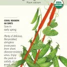 Organic Oregon Sugar Pod Snow Pea Seeds 15 grams