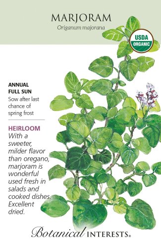Organic Marjoram Seeds 200 Milligrams Botanical Interests