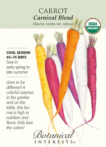 Organic Carnival Blend Carrot Seeds 500 mg