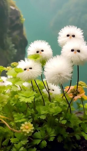 White cat's eye ball flower 50 seeds