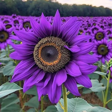 50PCs Rare Purple Sunflower Seeds &acirc;��Violet Majesty&acirc;��