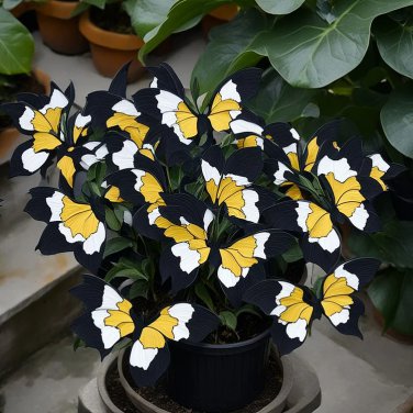 50pcs Rare Moonlight Butterfly Begonia Color-Yellow-White-Black