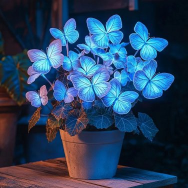 50pcs Rare Moonlight Butterfly Begonia Color-Blue Neon