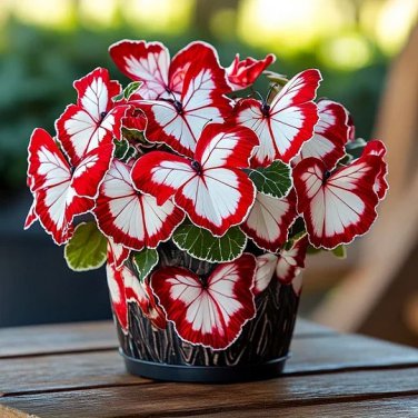 50pcs Rare Moonlight Butterfly Begonia Color-ruby