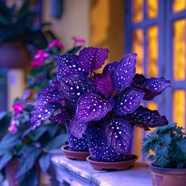 50 seeds Rare Galaxy Polka Dot Begonia Foliage Plants #3
