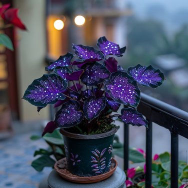 50 seeds Rare Galaxy Polka Dot Begonia Foliage Plants #6