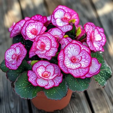 50 seeds Begonia Rex &acirc;��Peppermint Twist&acirc;��