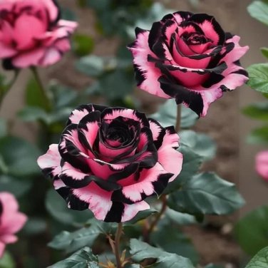 50 seeds Starlight Mottled Rose - Color-Black Blush