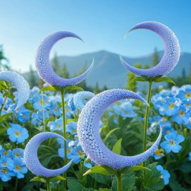 50 seeds Luna Crescent Blooms Flower BLUE